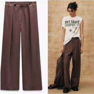 ZARA MULTI-POSITION WAIST PANTS.